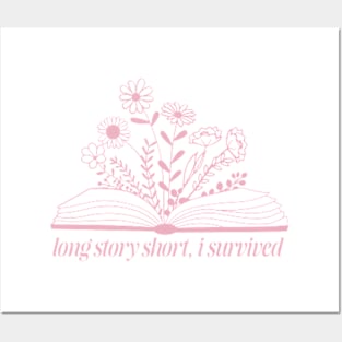 Trendy Womens Shir - Long Story Short Crew - I Survived Shirt, the i survived y2k Posters and Art